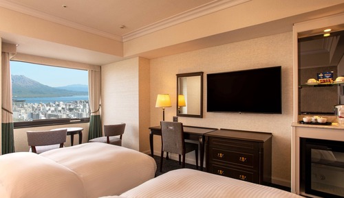 Sakurajima View Twin Room, Non Smoking (No Extra Bed)