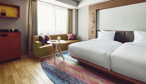 Classic Room, 2 Double Beds (Slope View)