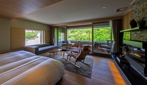Premium Corner Twin with Open-Air Hot Spring Bath-West BLD - KAISEKI Dinner, Premium Set Breakfast