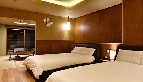 Main Building Japanese Western Room with Indoor Bath, Non Smoking -Teppan Turumi at 19:30