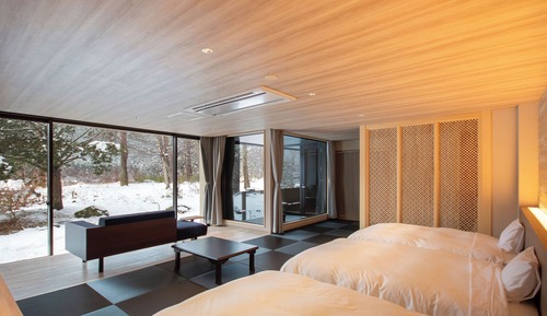 Junior Suite Japanese-Style Triple Beds Room with Private-Open-Air-Bath - Shower Only - Non-Smoking