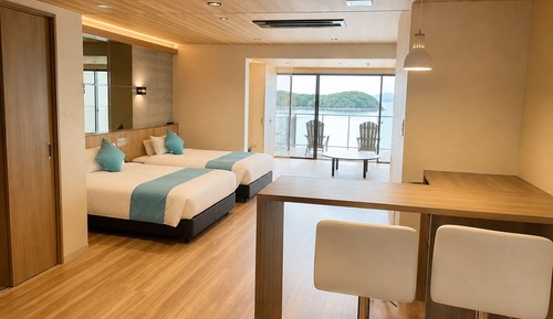 [Western Modern Junior Suite] 55 sqm, with Shigaraki ware open-air bath, Non-Smoking