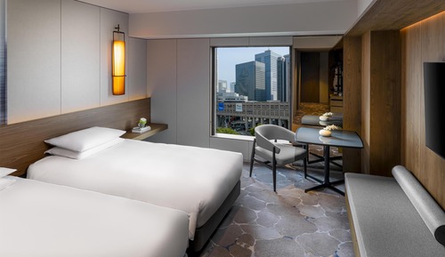 Deluxe Room, 2 Twin Beds, City View