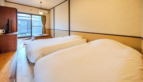 (Main Building 1F) Japanese Style Twin Room with Private Open-air Bath, Non Smoking 
