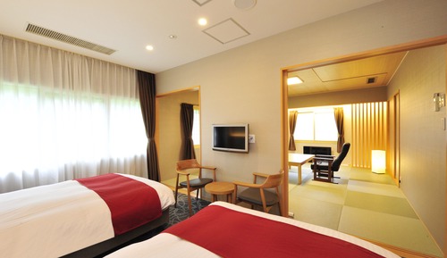 Deluxe Twin Room, Bathtub (2 bed + Futon) for Japanese Cuisine	