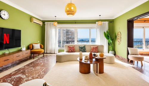 Three-Bedroom Apartment with Water View