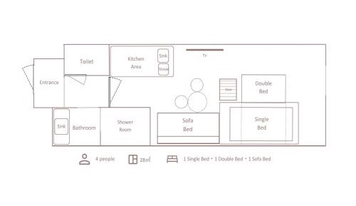 Standard 3 Beds - Bunk Style