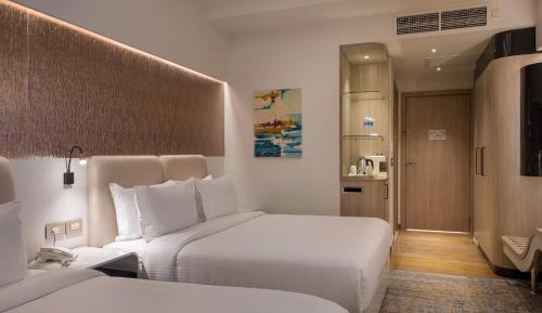 Standard Room with One King, One Single Bed and Balcony