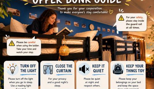 Bunk Bed in Mixed Dormitory Room