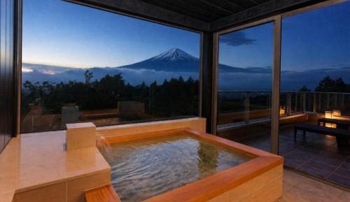 Private Villa with Semi Open-Air Bath, Mt. Fuji View & Panoramic City Lights, Non Smoking (149 sqm)