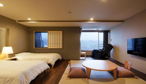 Premium Japanese-Western Style Room 702 with Hot Spring with Mikuma River View Non-Smoking	