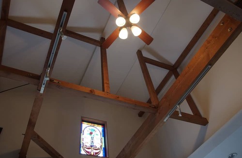 Ajiro House | The living room can be used as a music studio / Atami Shizuoka