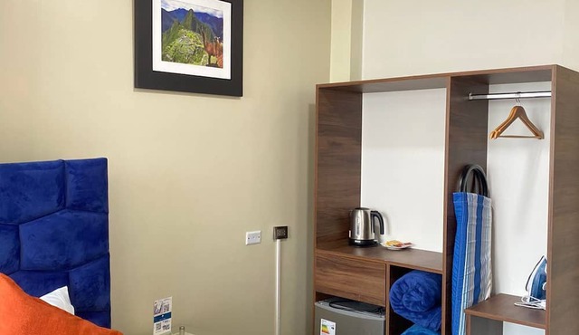 Habitación Doble Vista al Jardín BlueThree Hotel 3✨️ 7min de la Plaza de Chancay